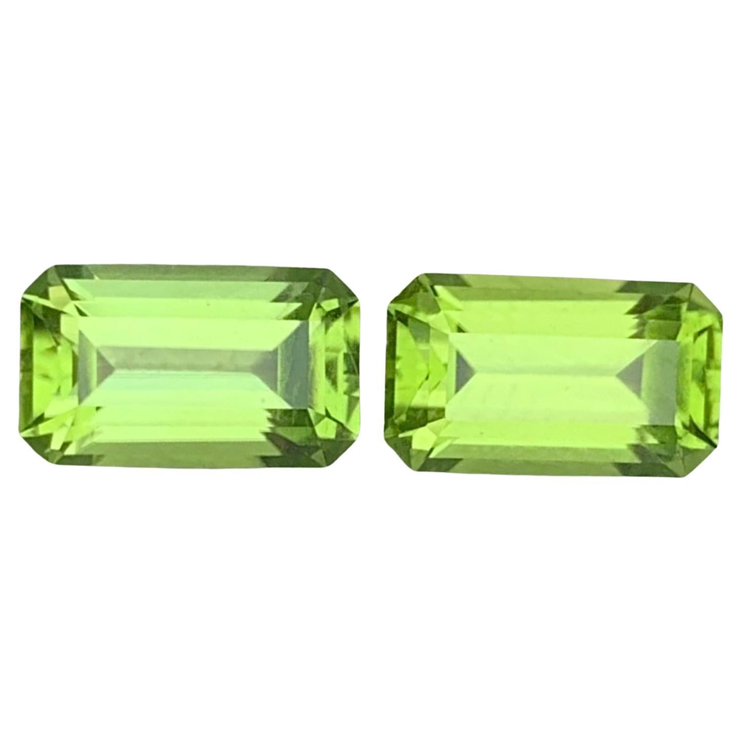 2.95 Carat Natural Loose Peridot Matching Pairs