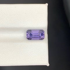 2.95 Carat Natural Loose Purple Spinel Stone Emerald Cut Tanzanian Gemstone