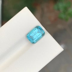 2.95 Carat Natural Loose Seafoam Tourmaline Emerald Shape Gemstone
