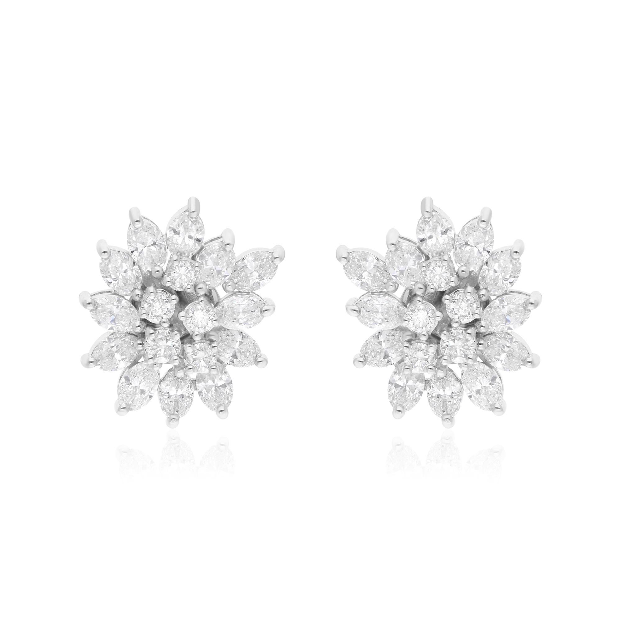 Cast from 14-karat gold, these exquisite earrings are handset with 2.95 carats of sparkling diamonds.

FOLLOW SPECTRUM JEWELS storefront to view the latest collection & exclusive pieces. Spectrum Jewels is proudly rated as a Top Seller on 1stdibs