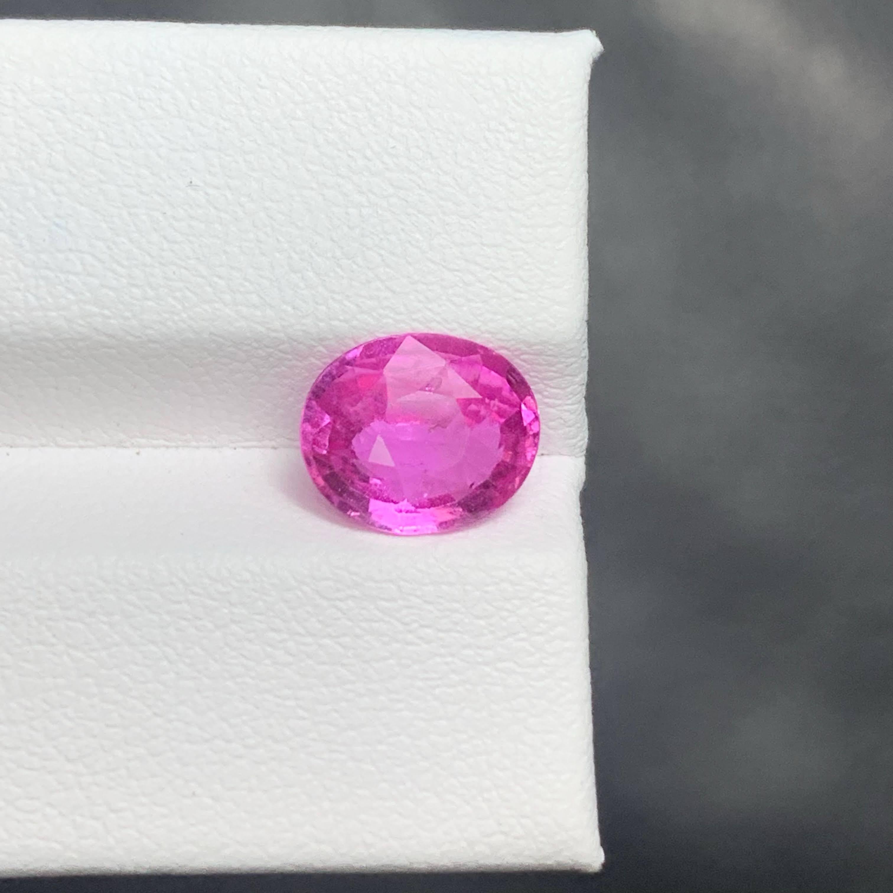 2.95 carats Loose Unheated Pink Sapphire Stone Oval Cut Natural Madagascar's Gem in vendita 3