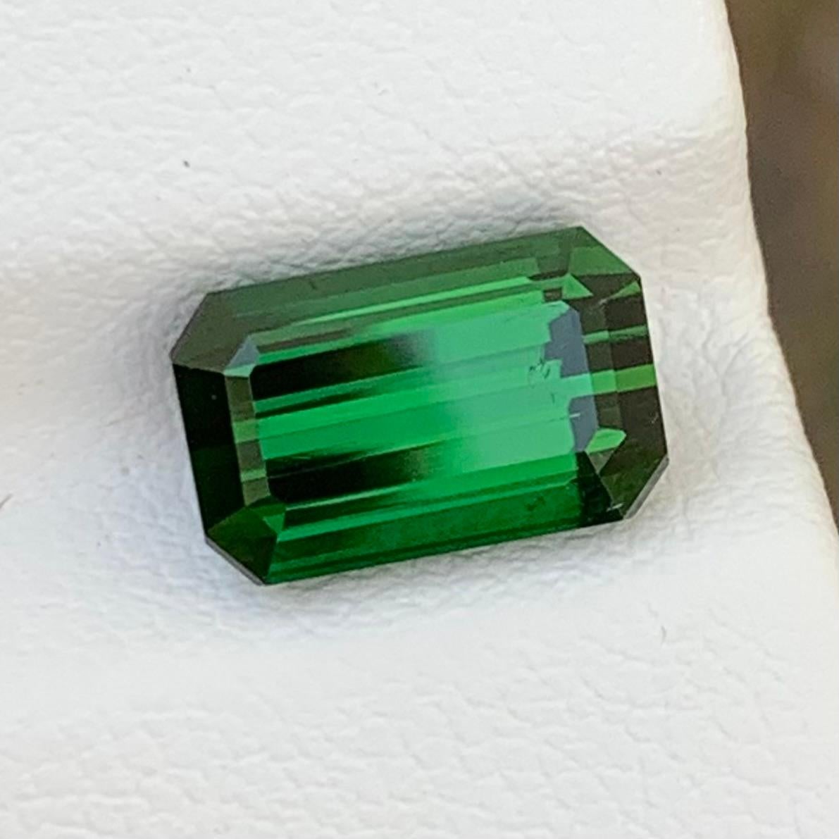Loose Green Tourmaline 
Weight: 2.95 Carats 
Dimension: 9.8 x 6.1 x 5.3 Mm
Colour: Green 
Origin: Afghanistan 
Treatment: Non 
Certificate: On Demand 
Shape: Emerald 


Green tourmaline, also known as verdelite, is a mesmerizing gemstone celebrated