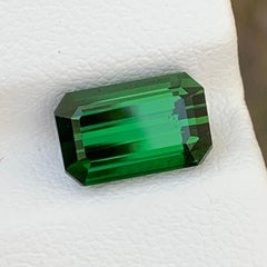 2.95 Carats Natural Loose Green Tourmaline Emerald Shape Gem For Ring