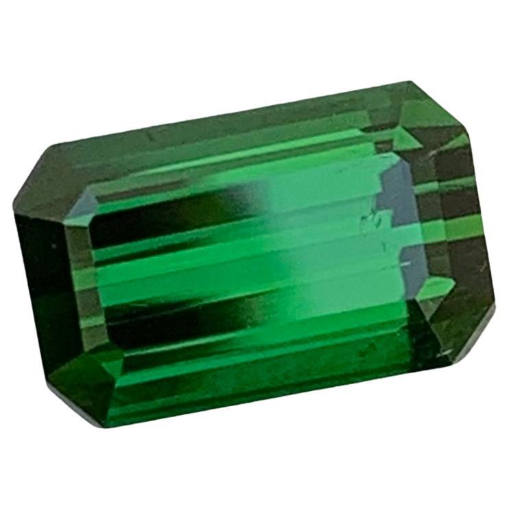 2.95 Carats Natural Loose Green Tourmaline Emerald Shape Gem For Ring  For Sale