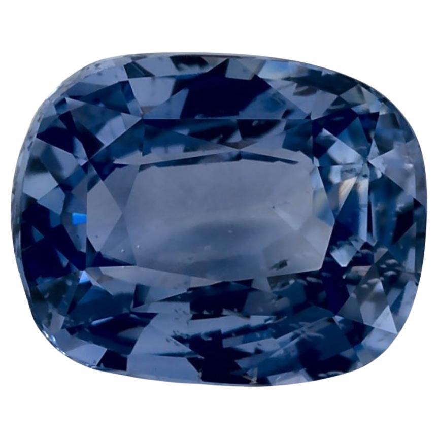 2.95 Ct Blue Sapphire Cushion Loose Gemstone For Sale