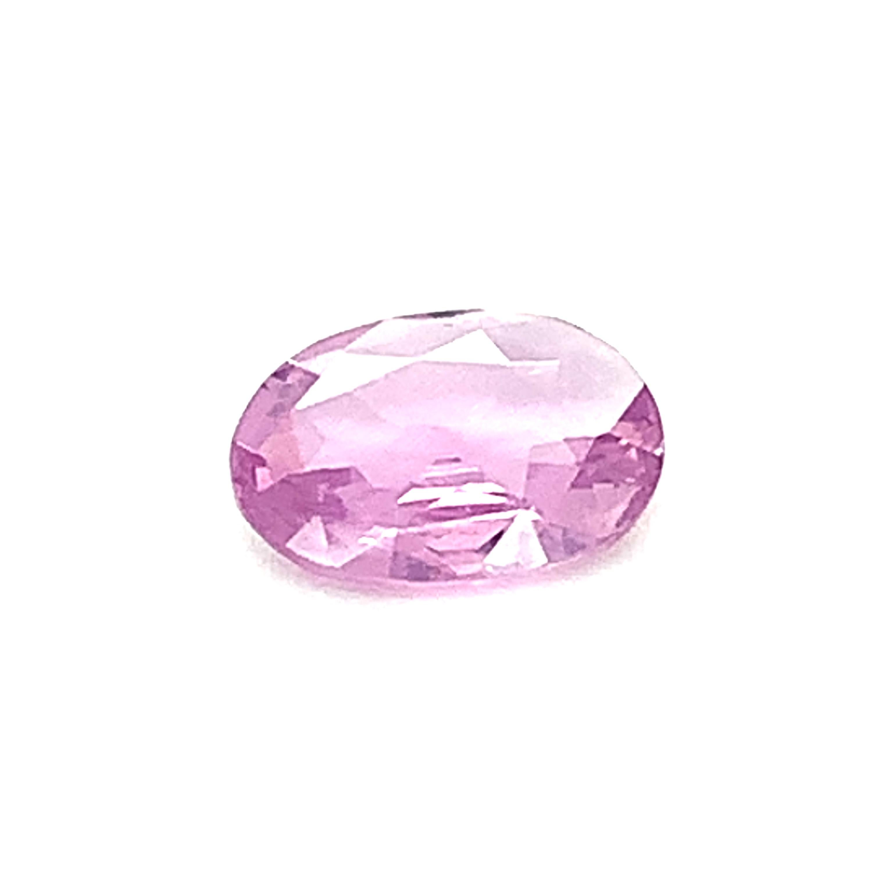 Artisan 2.95 Ct. Pink Sapphire Oval GIA, Unset 3-Stone Engagement Ring or Pendant Gem