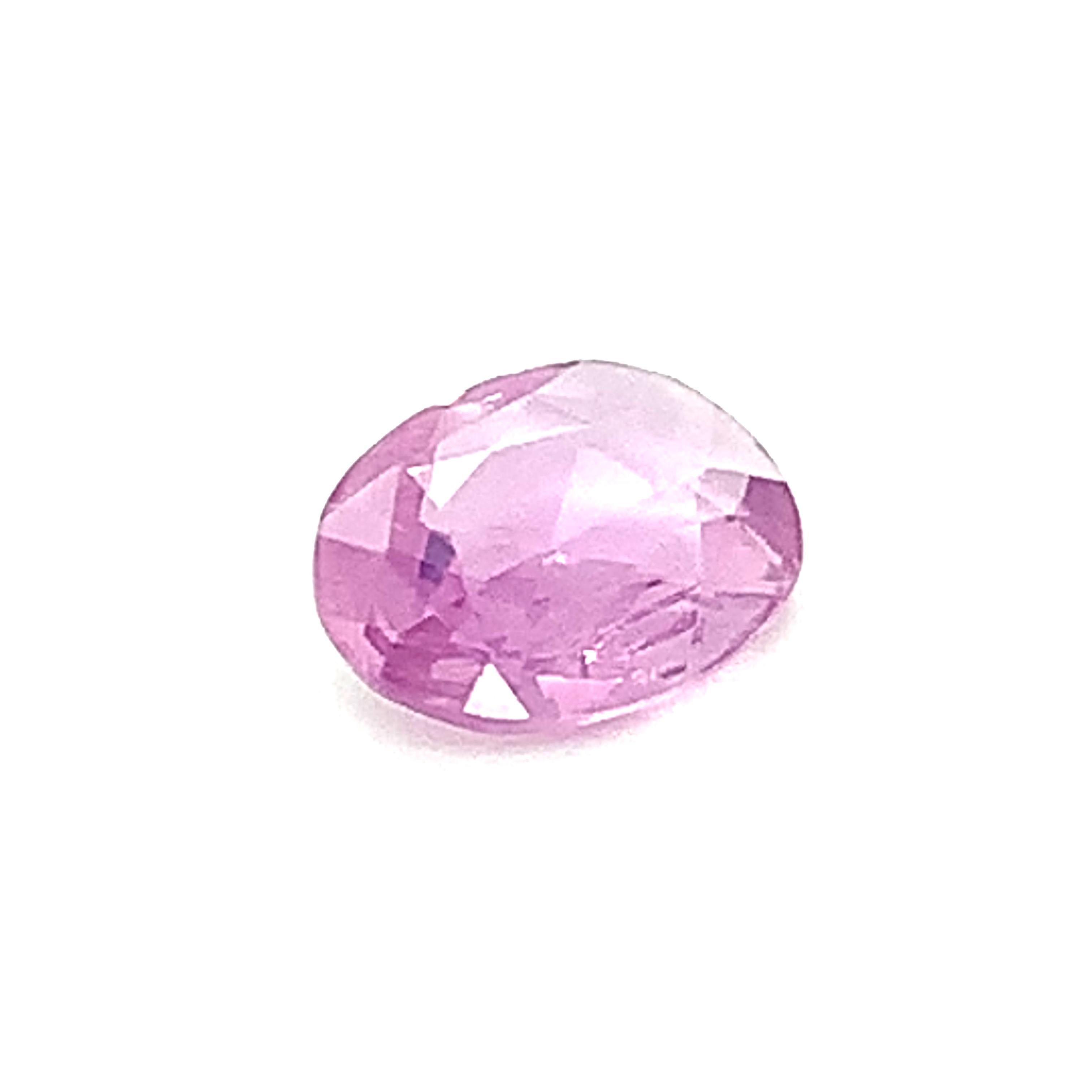 2.95 Ct. Pink Sapphire Oval GIA, Unset 3-Stone Engagement Ring or Pendant Gem In New Condition In Los Angeles, CA