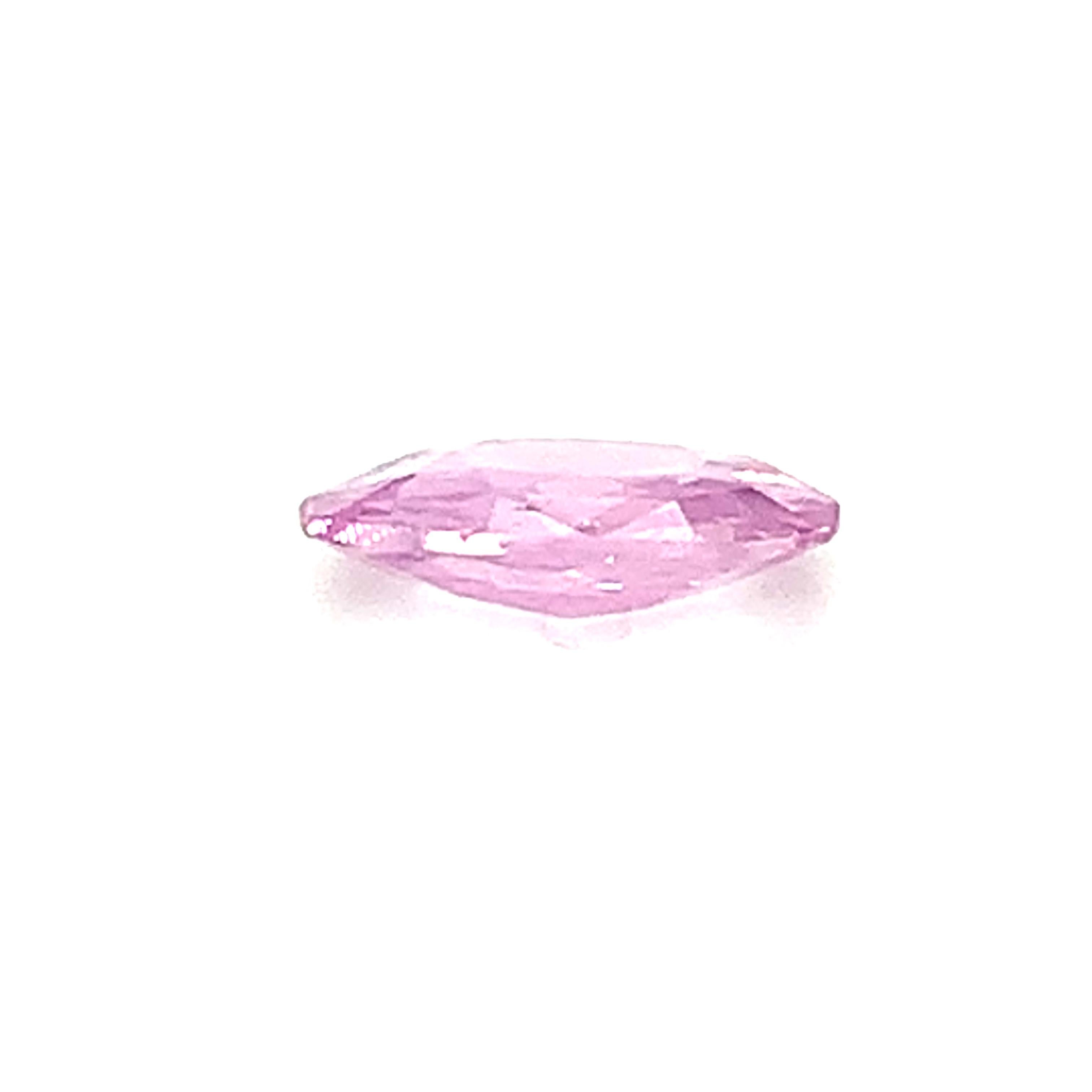 Women's or Men's 2.95 Ct. Pink Sapphire Oval GIA, Unset 3-Stone Engagement Ring or Pendant Gem