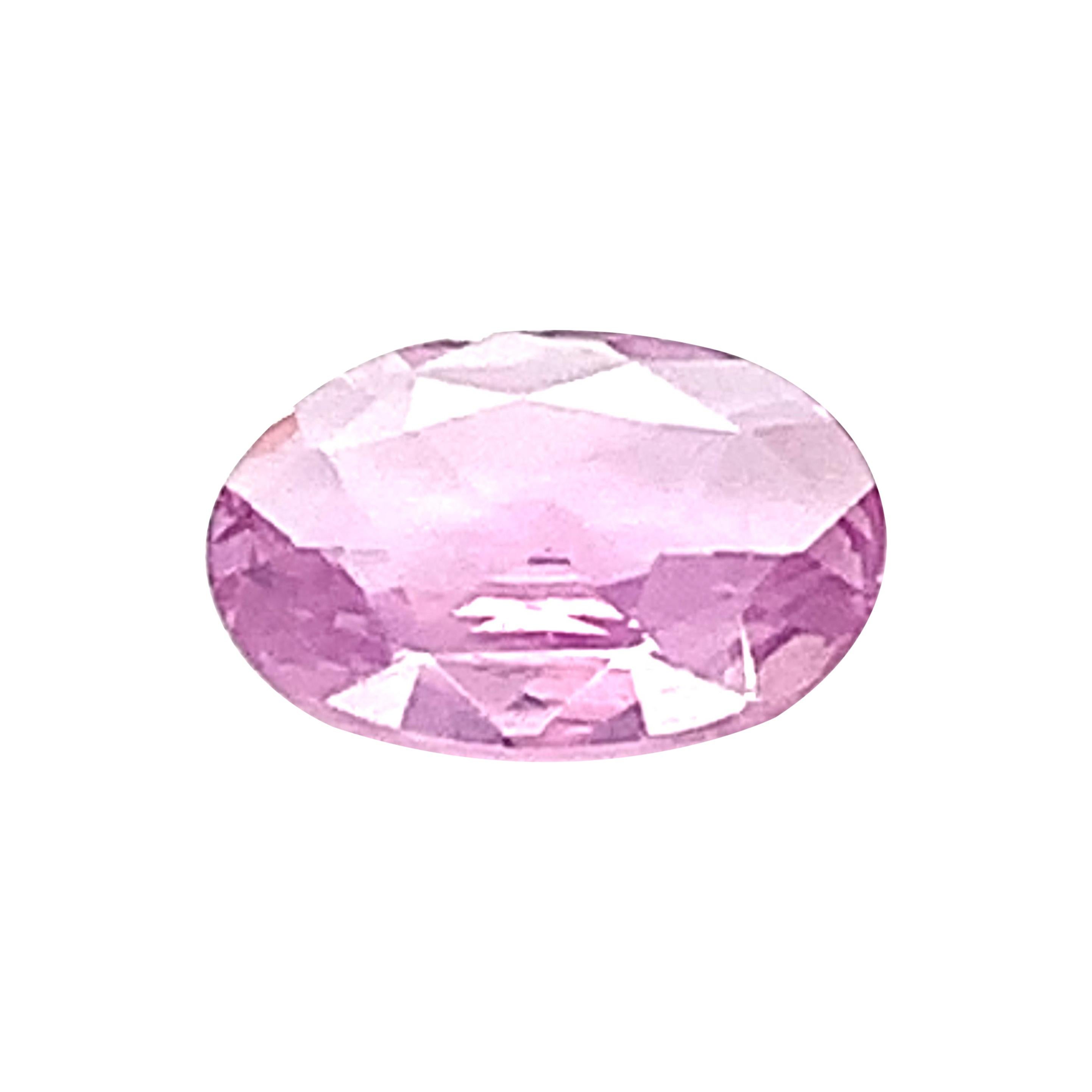 2.95 Ct. Pink Sapphire Oval GIA, Unset 3-Stone Engagement Ring or Pendant Gem