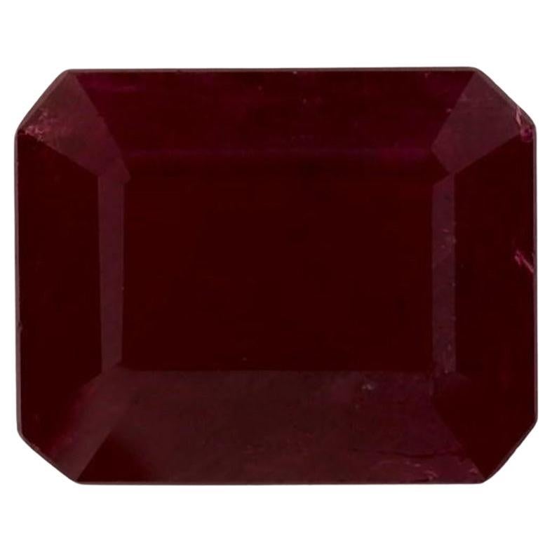 2.95 Ct Ruby Octagon Cut Loose Gemstone For Sale