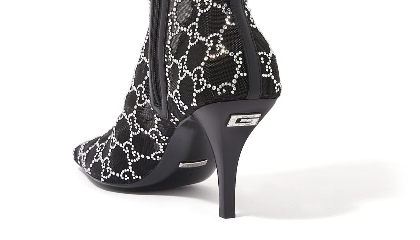 $2950 New Gucci 2021 Crystal GG Booties Boots Size 36.5 A Homage to Tom Ford 5
