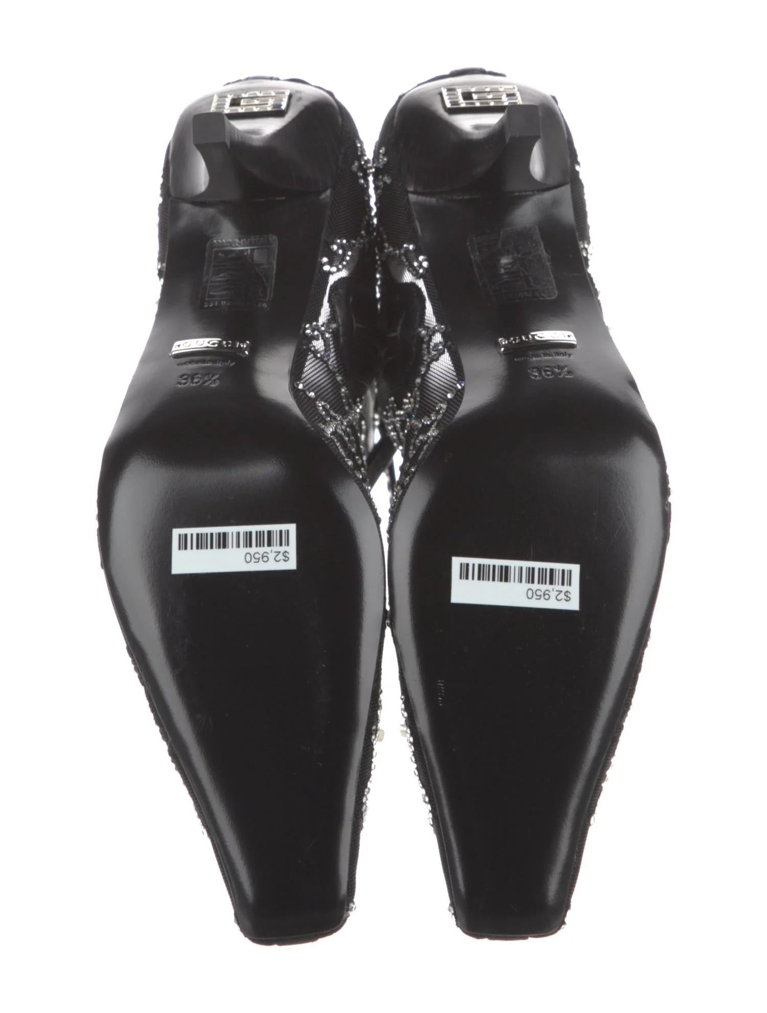 $2950 New Gucci 2021 Crystal GG Booties Boots Size 39 A Homage to Tom Ford For Sale 13