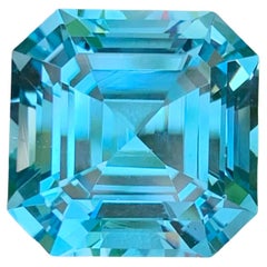 29.55 Carat Natural Loose Swiss Blue Topaz Asscher Cut Madagascar's Gemstone