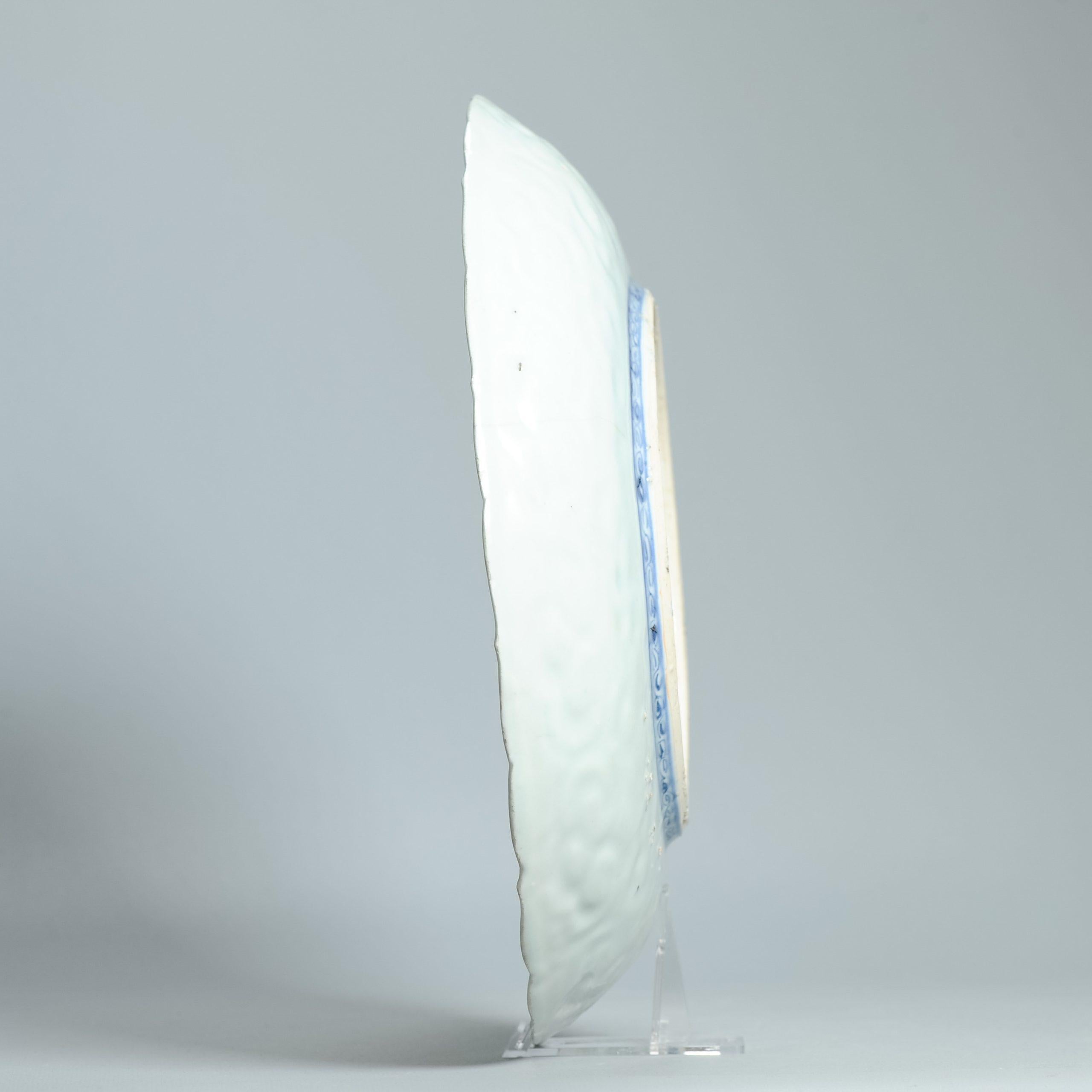 29.5CM Grande raro Wanli Antico Periodo Ming Porcellana Cinese Piatto di alta qualità in vendita 10
