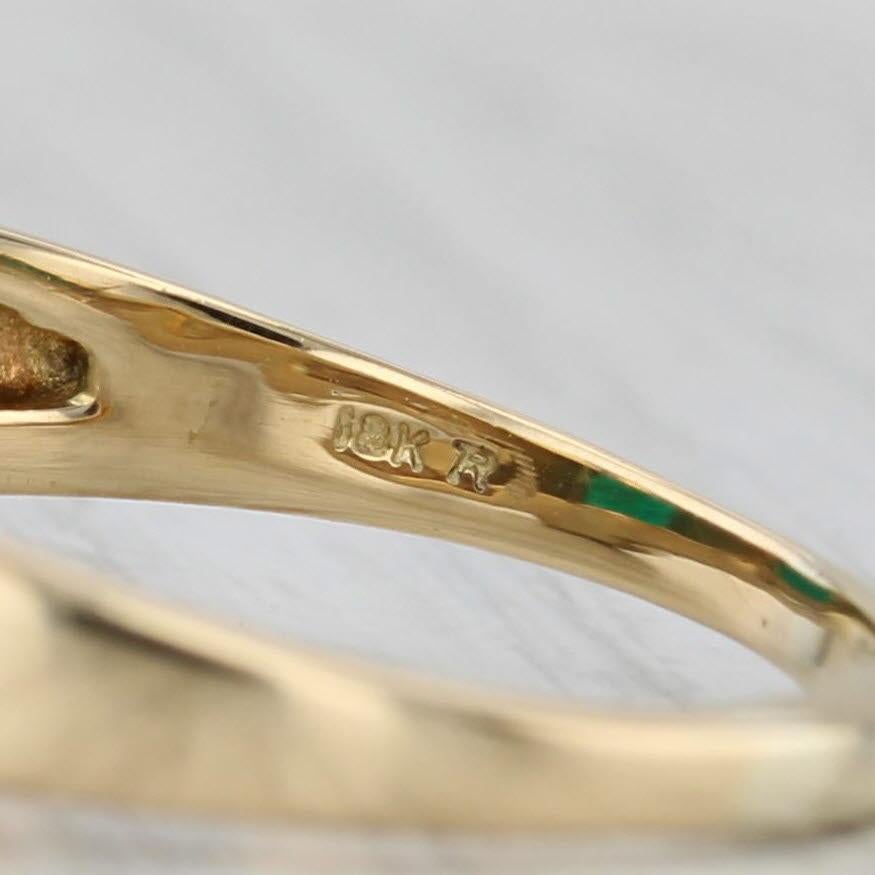 Bague solitaire en or jaune 18 carats avec émeraude 2,95 carats, taille 11,5 en vente 1