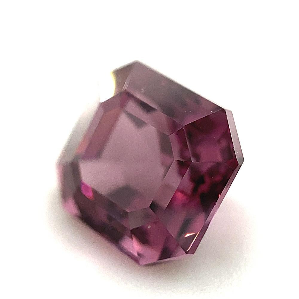 2.95ct Octagonal/Emerald Cut Pink-Purple Spinel GIA Certified Unheated For Sale 7