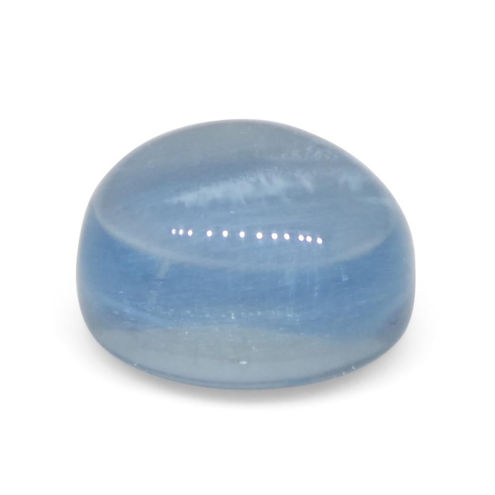 2.95ct Oval Cabochon Blue Aquamarine from Brazil For Sale 6