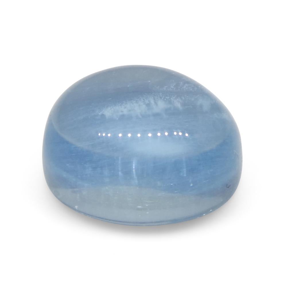 2.95ct Oval Cabochon Blue Aquamarine from Brazil For Sale 7