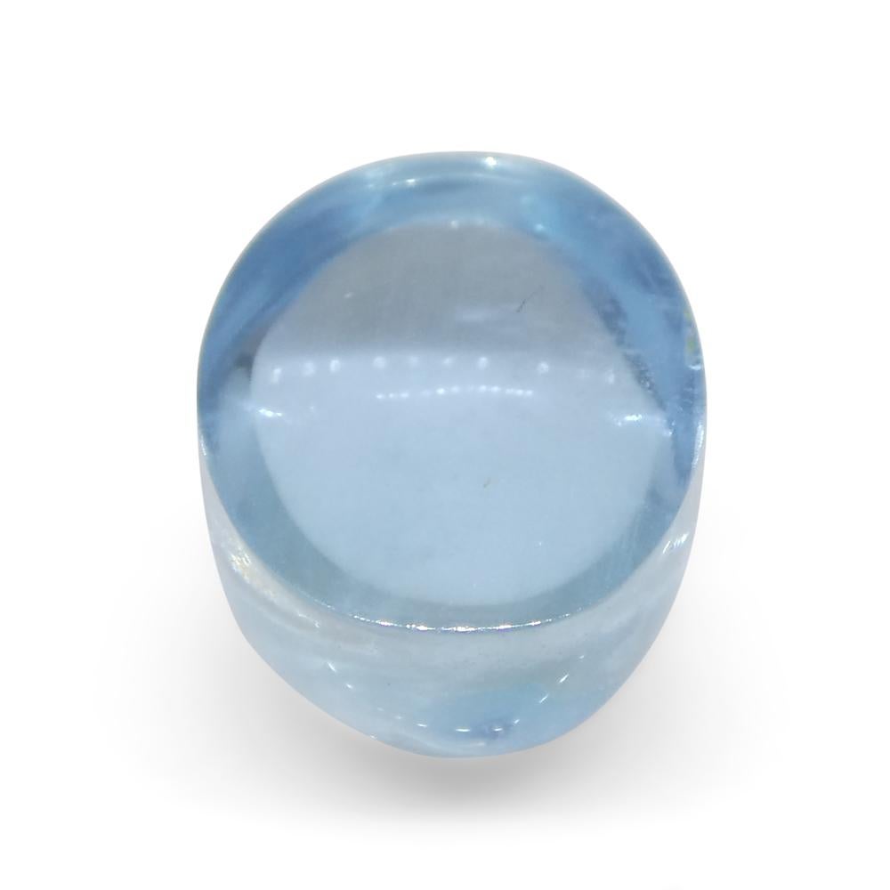 2.95ct Oval Cabochon Blue Aquamarine from Brazil For Sale 3