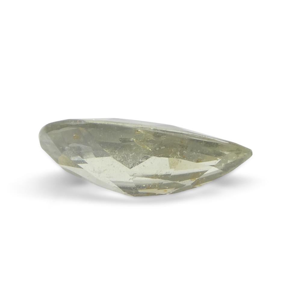 2.95ct Pear Shape Green Sapphire from Tanzania (saphir vert en forme de poire de Tanzanie) en vente 5