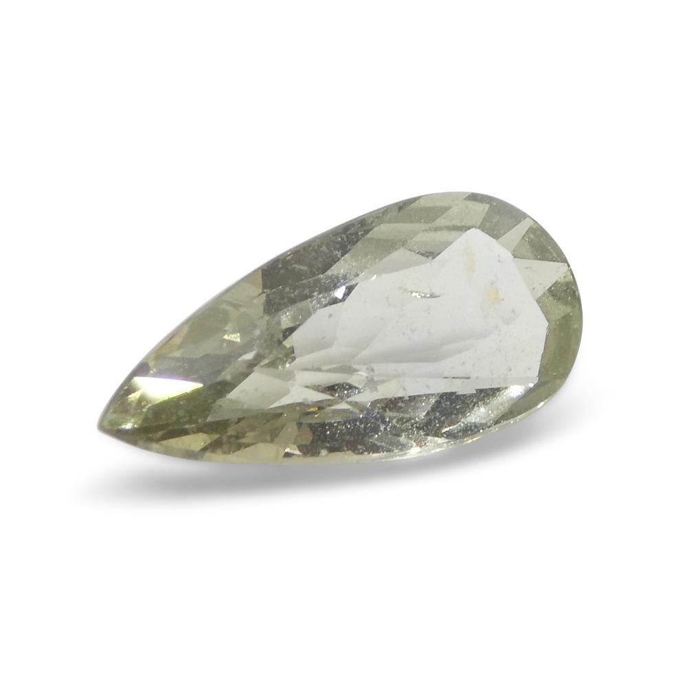 2.95ct Pear Shape Green Sapphire from Tanzania For Sale 2