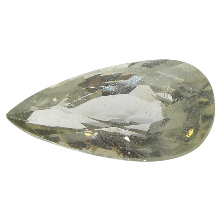 2.95ct Pear Shape Green Sapphire from Tanzania For Sale