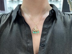 2.95tcw Pirate Boat - Sailboat With Colombian Emerald & Diamond Anchor 14K