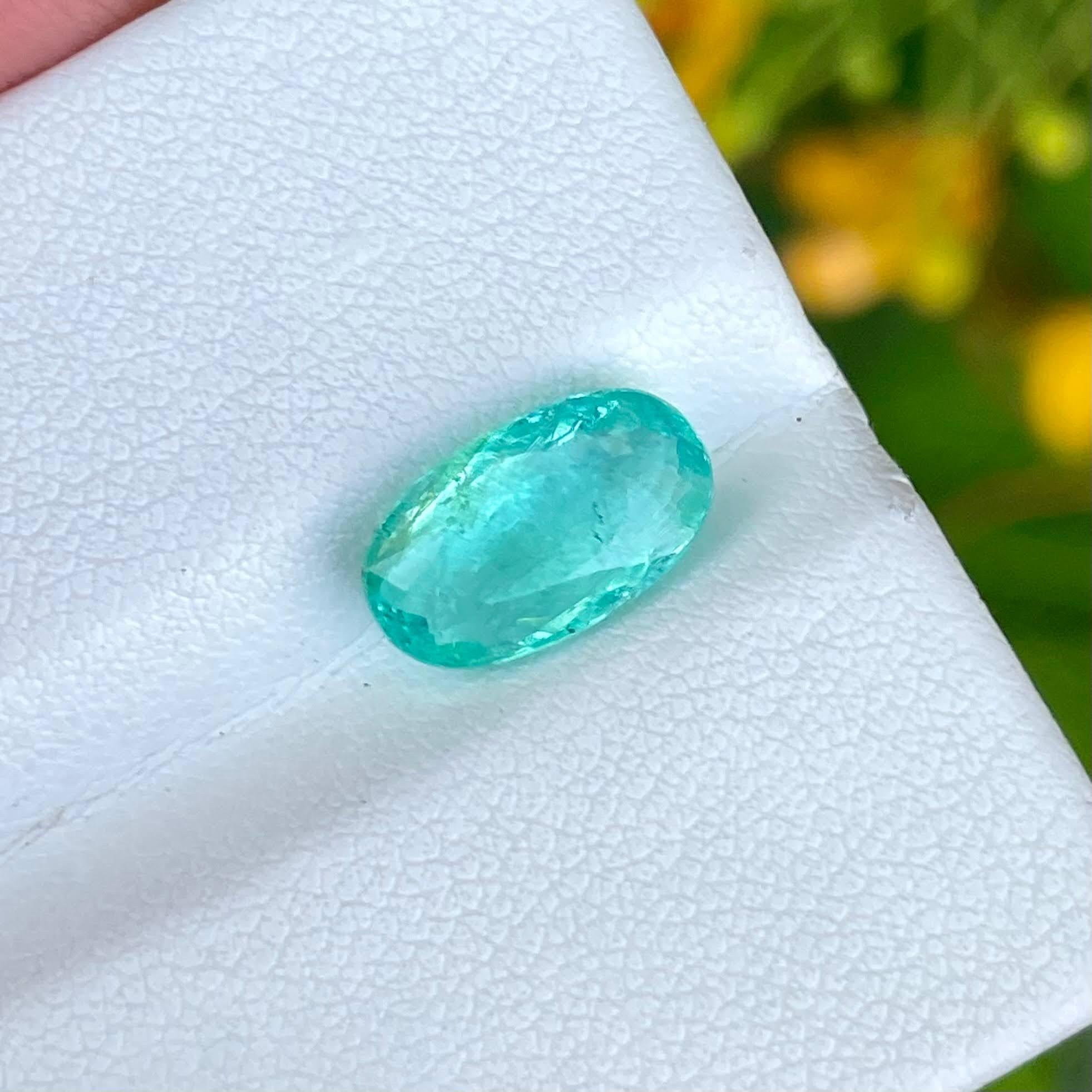 Modern 2.96 Carats Paraiba Tourmaline Oval Cut Natural Mozambique Stone AIGS Certified For Sale