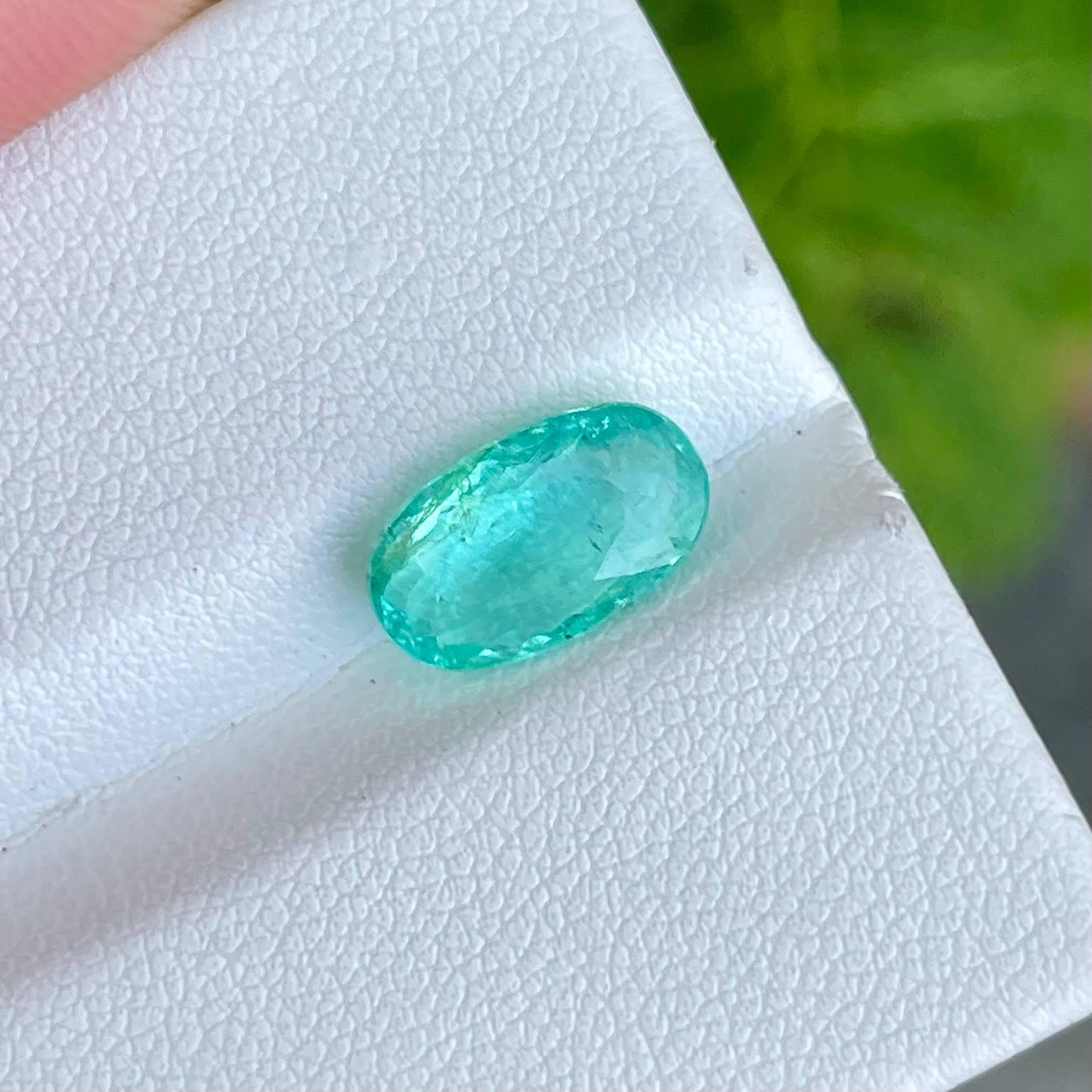 Women's or Men's 2.96 Carats Paraiba Tourmaline Oval Cut Natural Mozambique Stone AIGS Certified For Sale