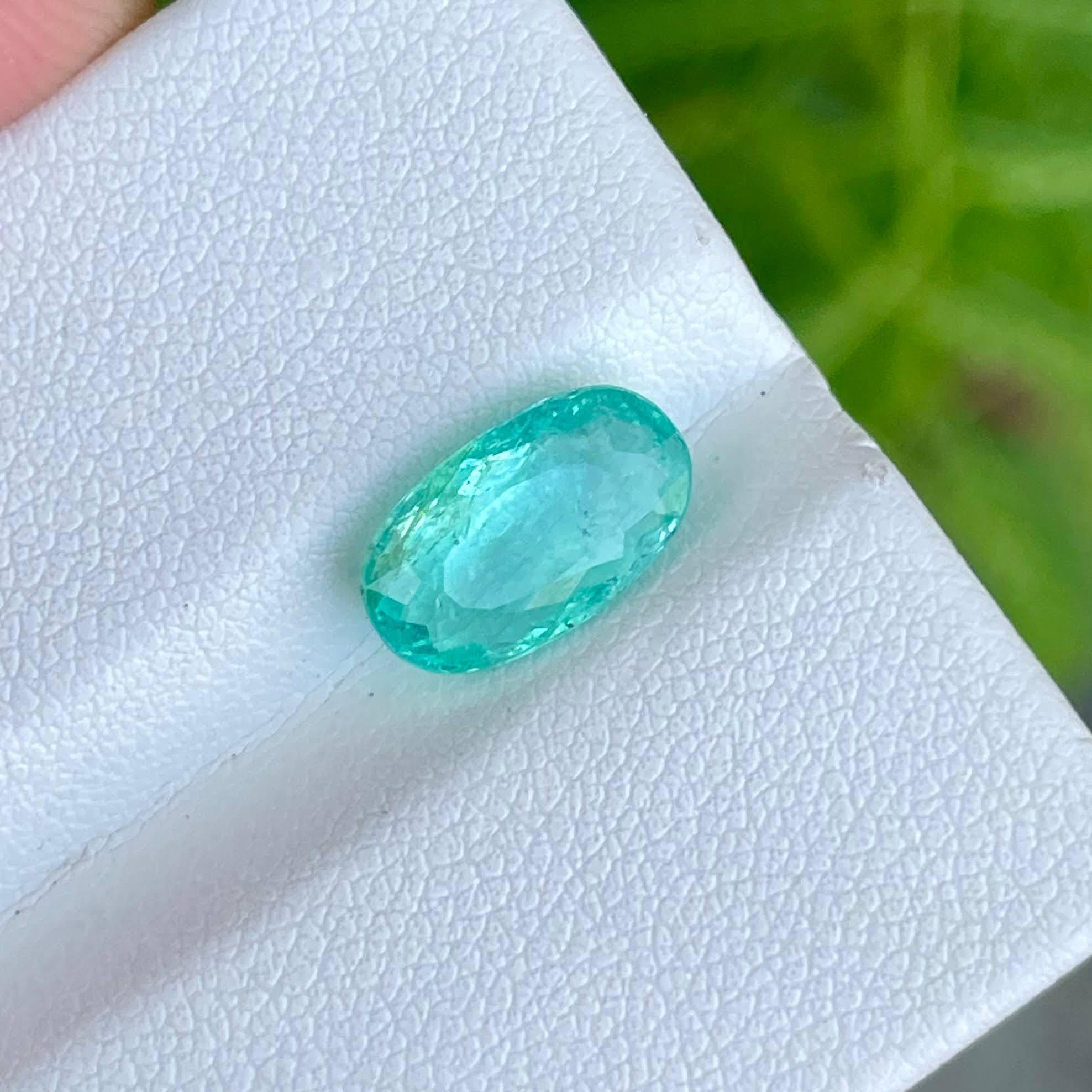 2.96 Carats Paraiba Tourmaline Oval Cut Natural Mozambique Stone AIGS Certified For Sale 2