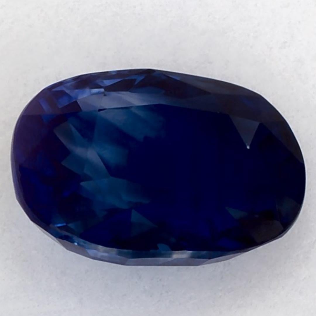 2,96 Karat blauer Saphir Oval zertifiziert loser Edelstein im Zustand „Neu“ im Angebot in Fort Lee, NJ