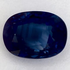 2,96 Karat blauer Saphir Oval zertifiziert loser Edelstein