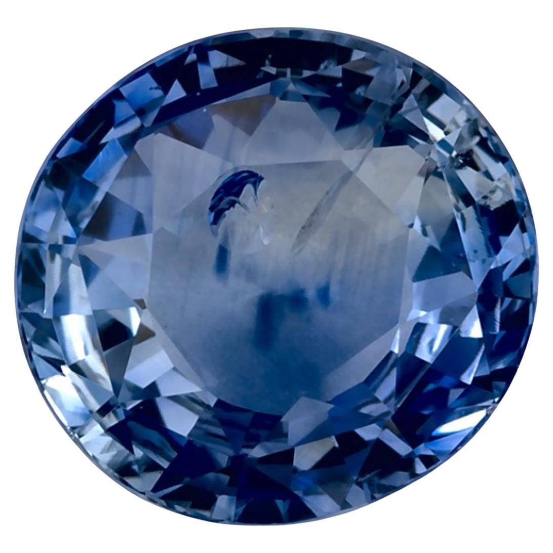 2.96 Karat Blauer Saphir Oval Loser Edelstein