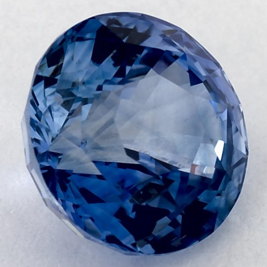 Taglio rotondo 2.96 carati di zaffiro blu rotondo sfuso in vendita