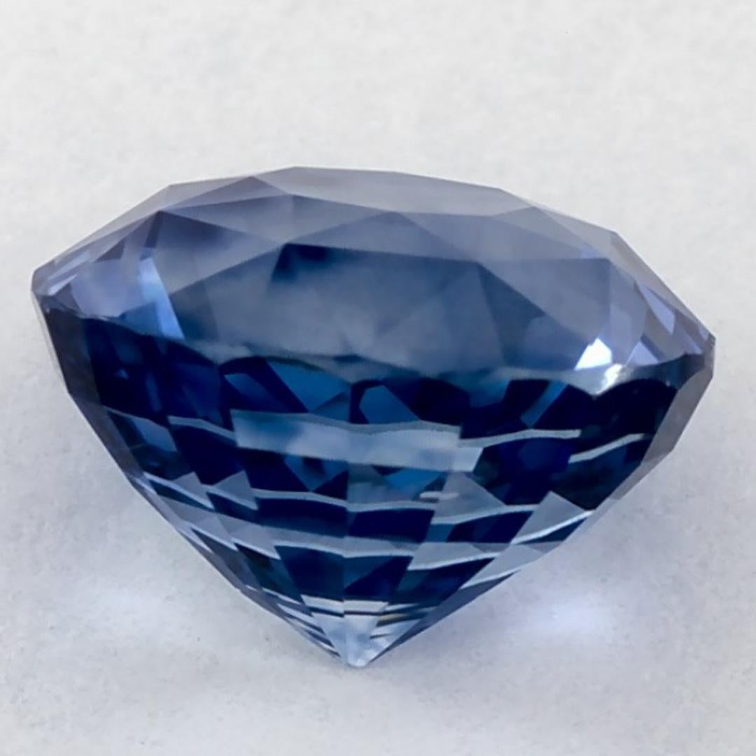 2.96 carati di zaffiro blu rotondo sfuso In condizioni Nuovo in vendita a Fort Lee, NJ