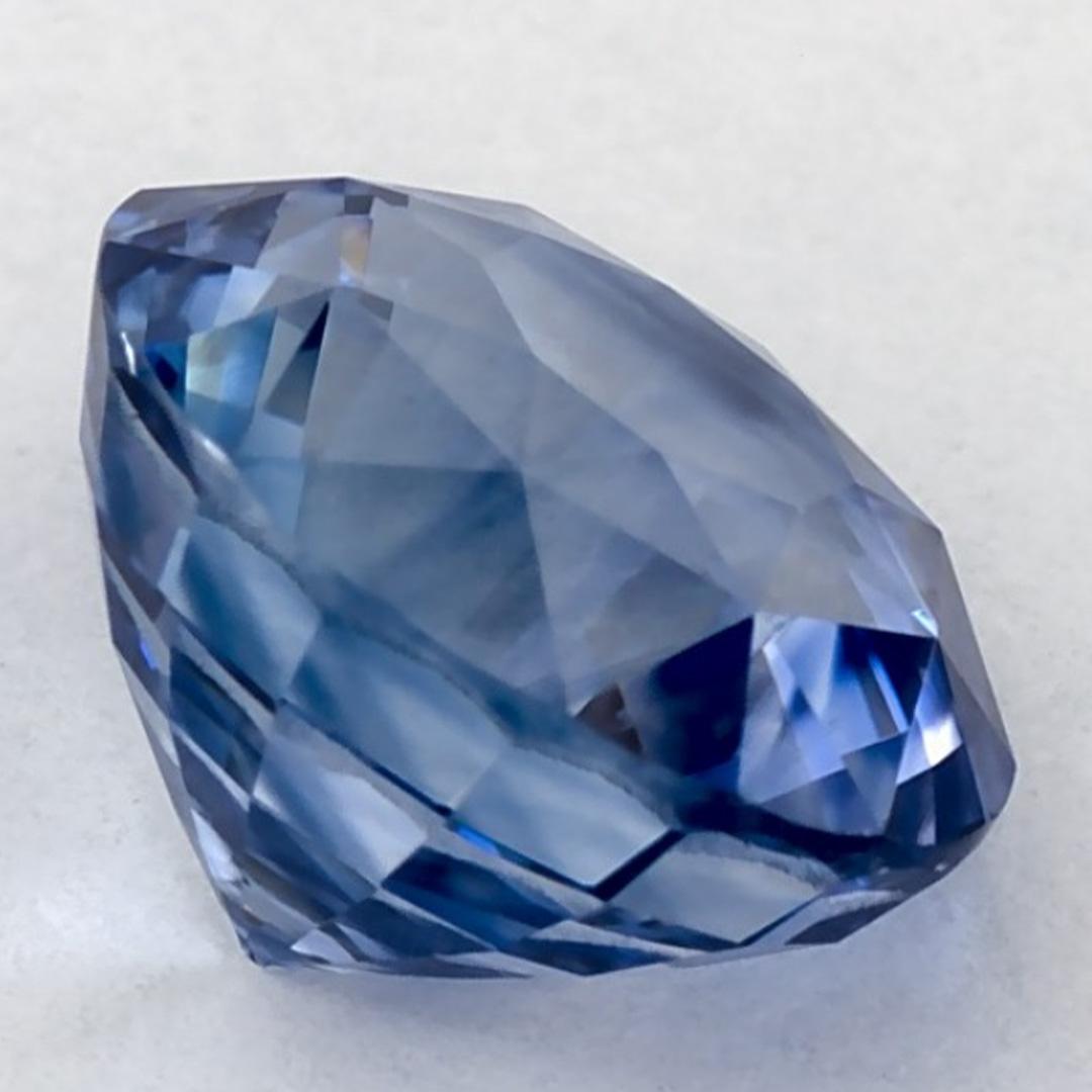 2.96 carati di zaffiro blu rotondo sfuso in vendita 1
