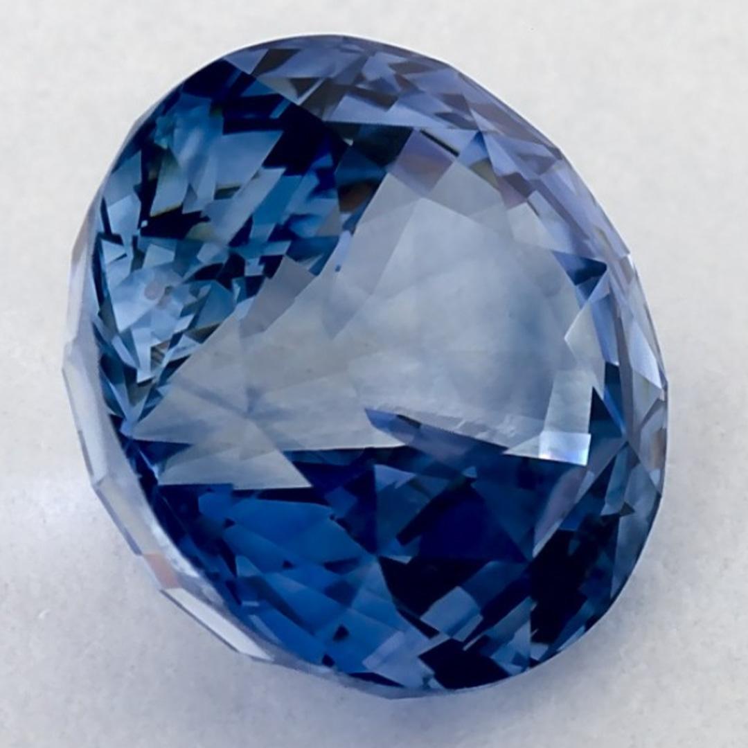 2.96 carati di zaffiro blu rotondo sfuso in vendita 2