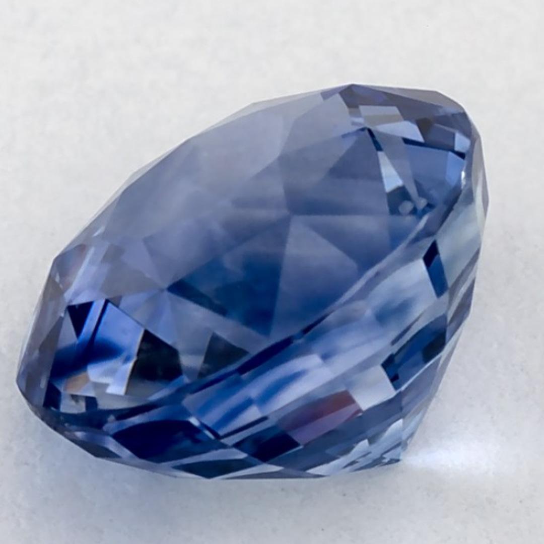 2.96 carati di zaffiro blu rotondo sfuso in vendita 3