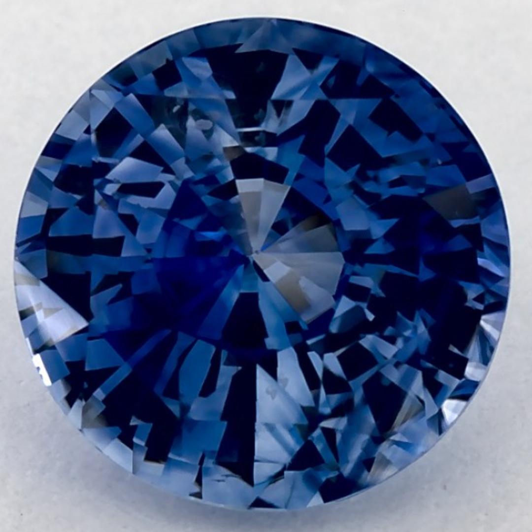 2.96 carati di zaffiro blu rotondo sfuso