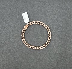2.96 Carat Cuban Link Diamond Bracelet, 335 Diamonds, 18k Rose Gold