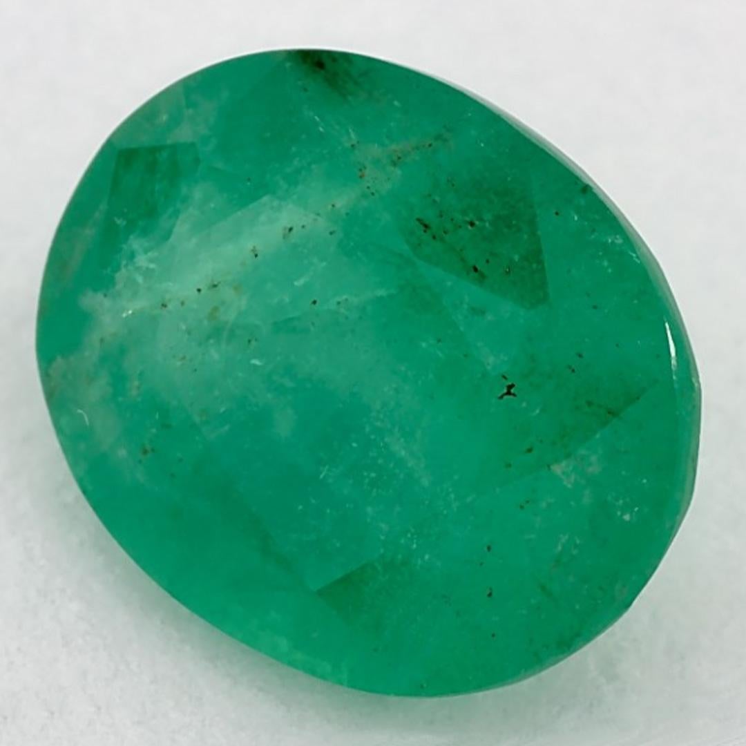2.96 Karat Smaragd Oval Loser Edelstein (Ovalschliff) im Angebot
