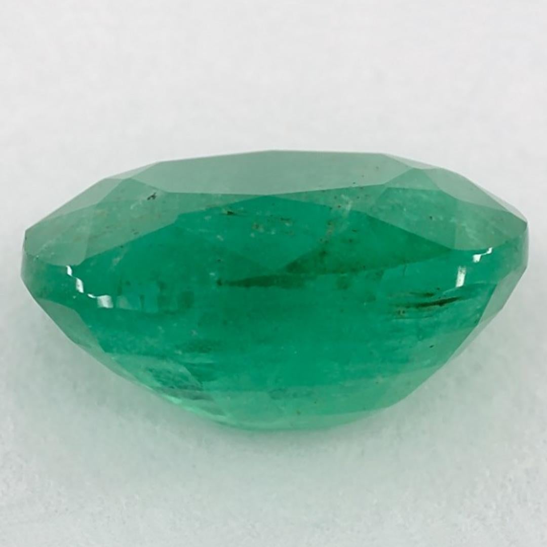 2.96 Karat Smaragd Oval Loser Edelstein im Zustand „Neu“ im Angebot in Fort Lee, NJ