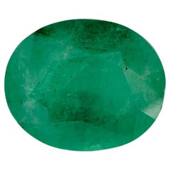 Gema suelta ovalada esmeralda de 2.96 qt