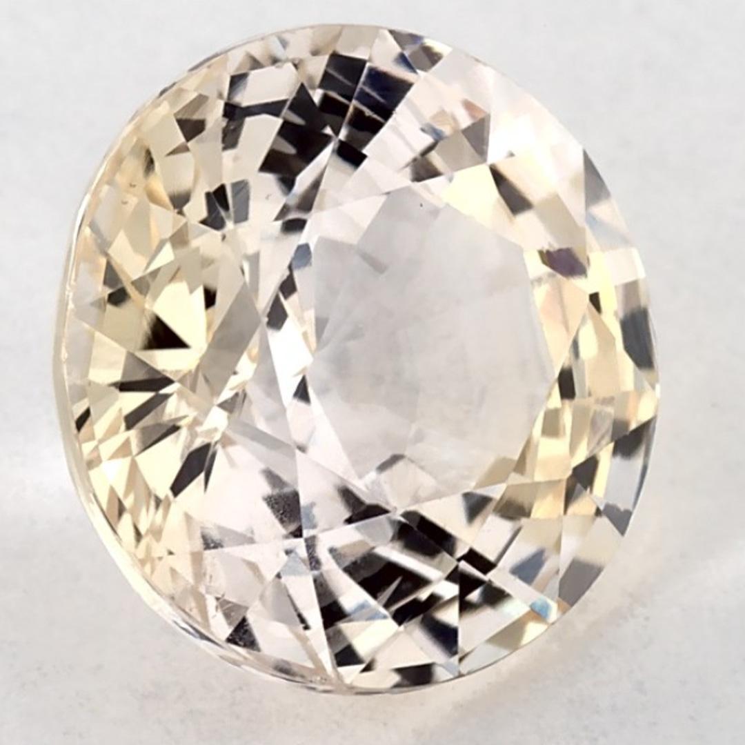 Taglio rotondo 2.96 carati di zaffiro rosa rotondo sfuso in vendita