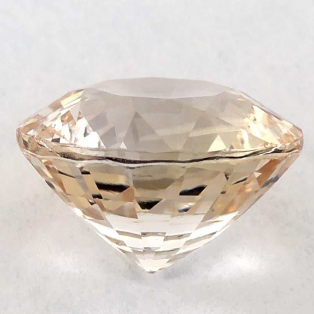 2.96 carati di zaffiro rosa rotondo sfuso In condizioni Nuovo in vendita a Fort Lee, NJ