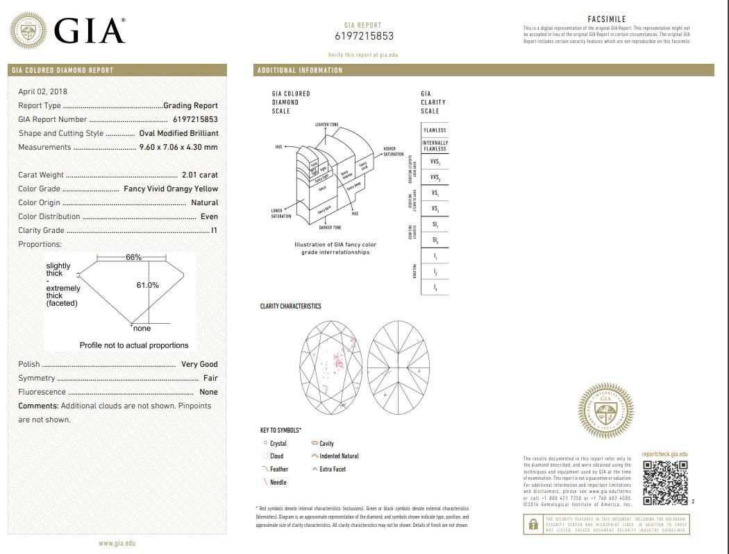 GIA Certified 2.96 Fancy Yellow Diamond White Gold Ring In New Condition For Sale In New York, NY