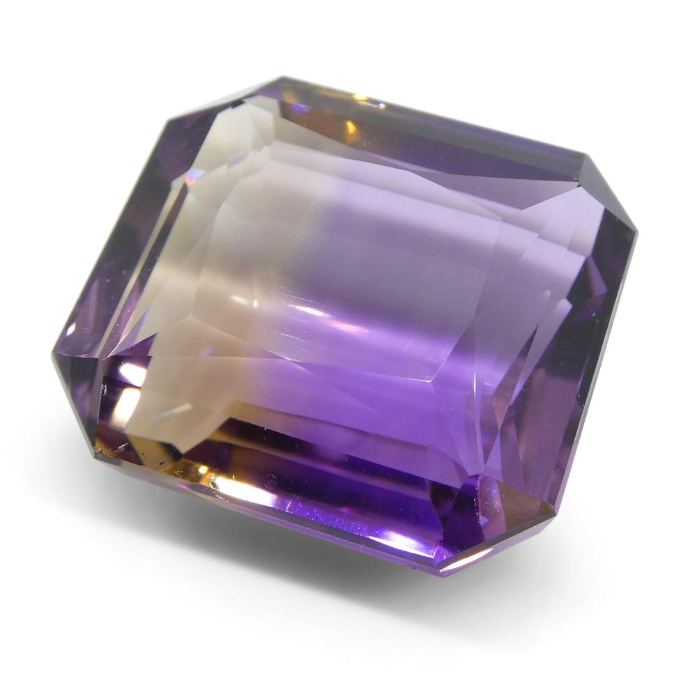 Ametrine taille émeraude 29,65 carats, 100 % naturelle, pierre unique très rare Unisexe en vente