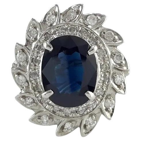 2.97 Carat Oval Sapphire Ring