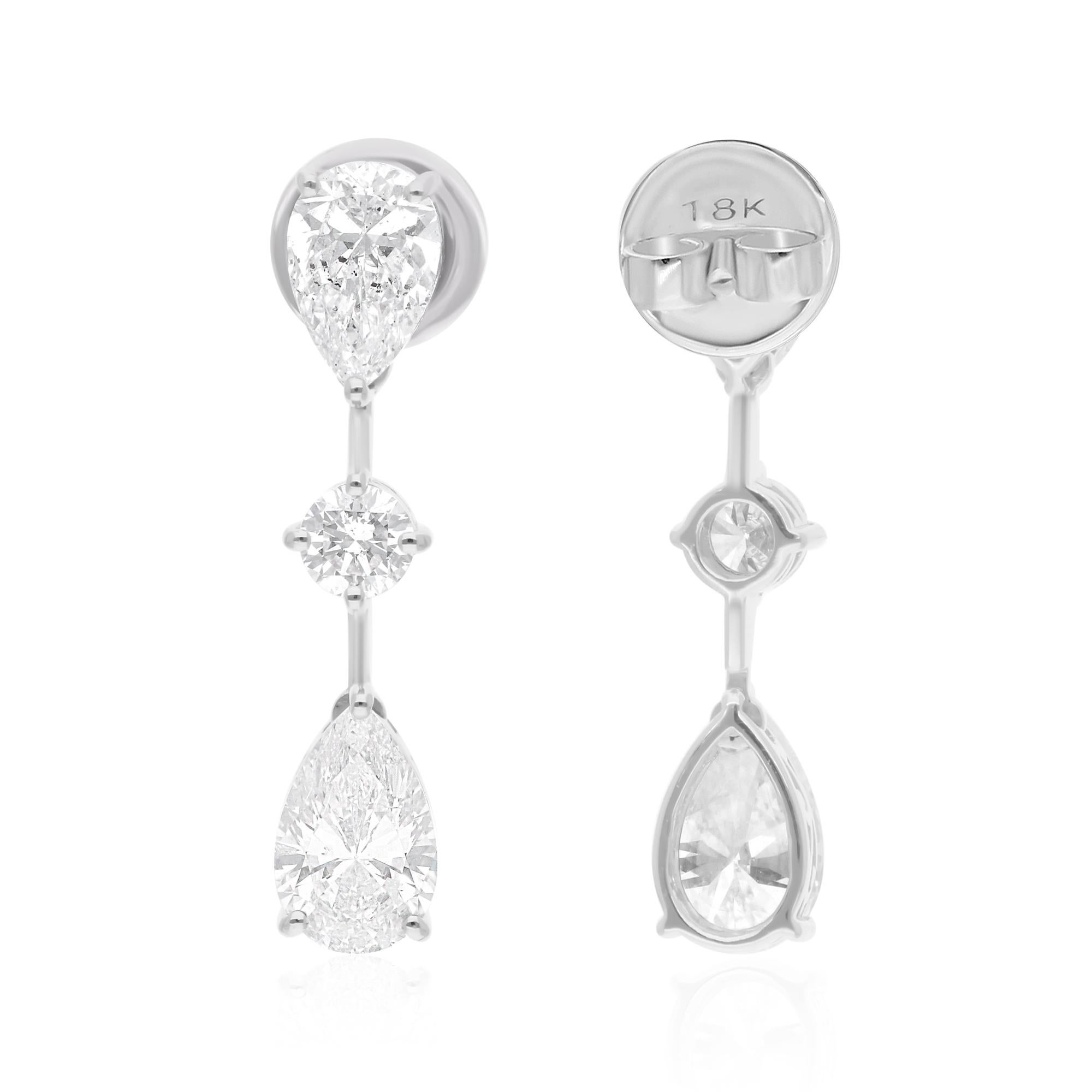 Cast from 18-karat gold, these exquisite earrings are handset with 2.97 carats of sparkling diamonds.

FOLLOW SPECTRUM JEWELS storefront to view the latest collection & exclusive pieces. Spectrum Jewels is proudly rated as a Top Seller on 1stdibs