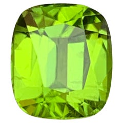 2.97 Carat Vivid Green Natural Peridot Cushion Cut Loose Gemstone from Pakistan
